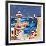 Harbour Lights II-Anuk Naumann-Framed Art Print