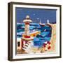 Harbour Lights II-Anuk Naumann-Framed Art Print