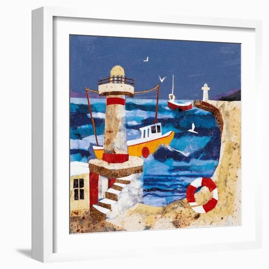 Harbour Lights II-Anuk Naumann-Framed Art Print