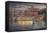 Harbour Lights-John Bradley-Framed Stretched Canvas