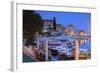 Harbour Lit Up at Dusk, Bol, Brac Island, Dalmatian Coast, Croatia, Europe-John Miller-Framed Photographic Print