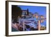 Harbour Lit Up at Dusk, Bol, Brac Island, Dalmatian Coast, Croatia, Europe-John Miller-Framed Photographic Print