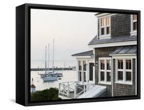 Harbour, Menemsha, Martha's Vineyard, Massachusetts, USA-Walter Bibikow-Framed Stretched Canvas