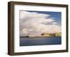 Harbour mole of Grand Harbour in Valletta on Malta with clouds-enricocacciafotografie-Framed Photographic Print