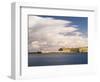 Harbour mole of Grand Harbour in Valletta on Malta with clouds-enricocacciafotografie-Framed Photographic Print