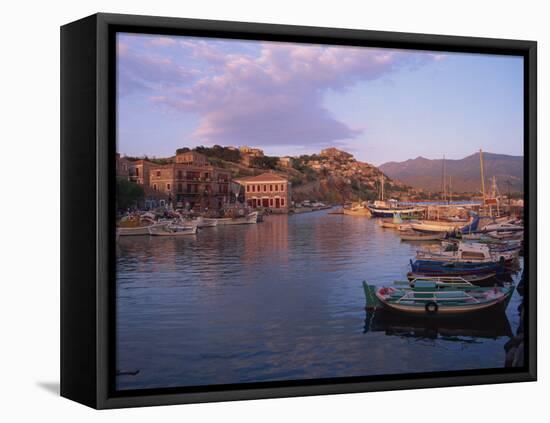 Harbour, Molyvos, Lesbos, Greek Islands, Greece, Europe-Lightfoot Jeremy-Framed Stretched Canvas