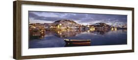 Harbour, Moskenes, Flakstadoya Island, Lofoten Islands, Norway-Peter Adams-Framed Photographic Print