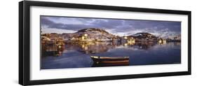 Harbour, Moskenes, Flakstadoya Island, Lofoten Islands, Norway-Peter Adams-Framed Photographic Print