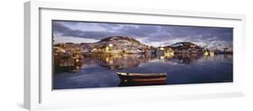 Harbour, Moskenes, Flakstadoya Island, Lofoten Islands, Norway-Peter Adams-Framed Photographic Print