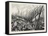 Harbour of Boolak. Egypt, 1879-null-Framed Stretched Canvas