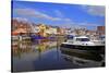 Harbour of Husum, Schleswig-Holstein, Germany, Europe-Hans-Peter Merten-Stretched Canvas