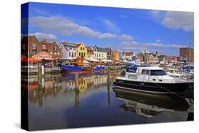 Harbour of Husum, Schleswig-Holstein, Germany, Europe-Hans-Peter Merten-Stretched Canvas