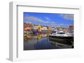 Harbour of Husum, Schleswig-Holstein, Germany, Europe-Hans-Peter Merten-Framed Photographic Print