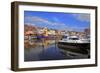 Harbour of Husum, Schleswig-Holstein, Germany, Europe-Hans-Peter Merten-Framed Photographic Print