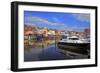 Harbour of Husum, Schleswig-Holstein, Germany, Europe-Hans-Peter Merten-Framed Photographic Print