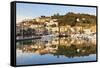 Harbour of Porto Azzurro, Island of Elba, Livorno Province, Tuscany, Italy-Markus Lange-Framed Stretched Canvas