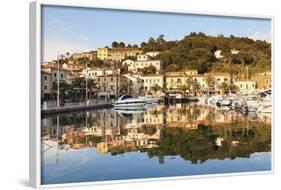 Harbour of Porto Azzurro, Island of Elba, Livorno Province, Tuscany, Italy-Markus Lange-Framed Photographic Print