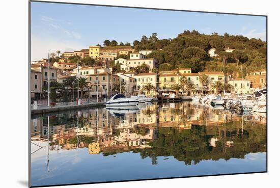 Harbour of Porto Azzurro, Island of Elba, Livorno Province, Tuscany, Italy-Markus Lange-Mounted Photographic Print