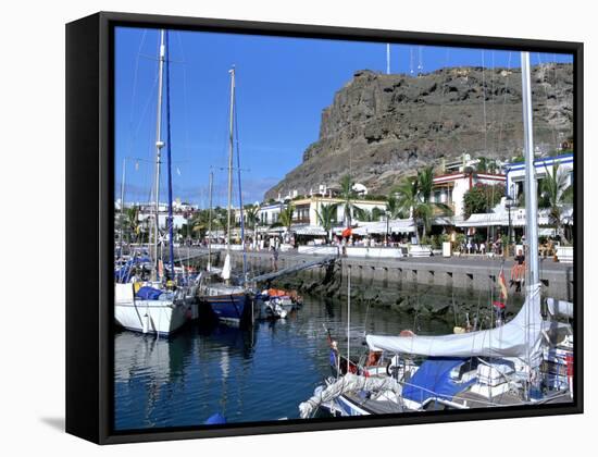 Harbour of Puerto De Mogan, Gran Canaria, Canary Islands-Peter Thompson-Framed Stretched Canvas