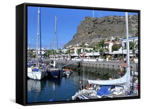 Harbour of Puerto De Mogan, Gran Canaria, Canary Islands-Peter Thompson-Framed Stretched Canvas