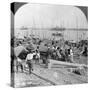 Harbour of Rangoon on the Irawaddy River, Burma, 1908-null-Stretched Canvas