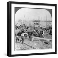 Harbour of Rangoon on the Irawaddy River, Burma, 1908-null-Framed Photographic Print