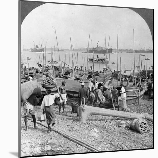 Harbour of Rangoon on the Irawaddy River, Burma, 1908-null-Mounted Photographic Print