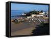 Harbour of Seaside Town of Tenby, Pembrokeshire Coast National Park, Wales, United Kingdom-David Pickford-Framed Stretched Canvas