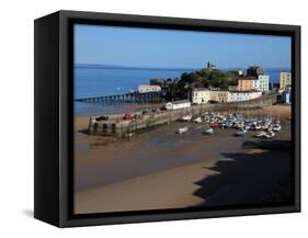 Harbour of Seaside Town of Tenby, Pembrokeshire Coast National Park, Wales, United Kingdom-David Pickford-Framed Stretched Canvas
