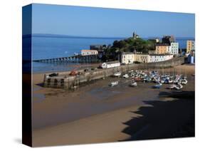 Harbour of Seaside Town of Tenby, Pembrokeshire Coast National Park, Wales, United Kingdom-David Pickford-Stretched Canvas