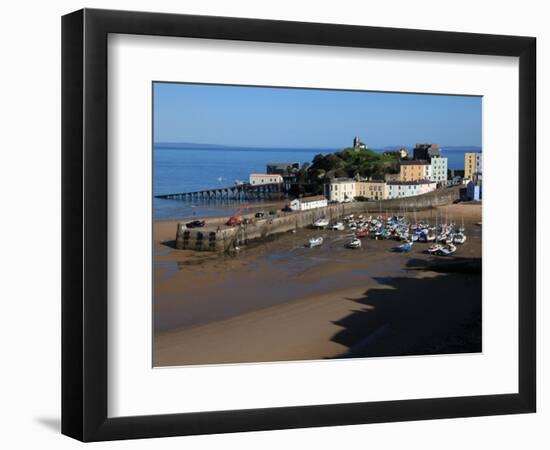 Harbour of Seaside Town of Tenby, Pembrokeshire Coast National Park, Wales, United Kingdom-David Pickford-Framed Photographic Print