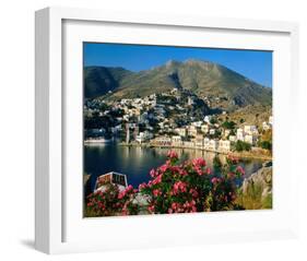 Harbour of Symi, Greece-null-Framed Art Print