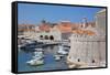 Harbour. Old Town, UNESCO World Heritage Site, Dubrovnik, Dalmatia, Croatia, Europe-Frank Fell-Framed Stretched Canvas