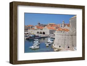 Harbour. Old Town, UNESCO World Heritage Site, Dubrovnik, Dalmatia, Croatia, Europe-Frank Fell-Framed Photographic Print