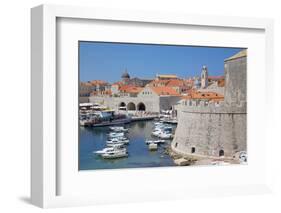 Harbour. Old Town, UNESCO World Heritage Site, Dubrovnik, Dalmatia, Croatia, Europe-Frank Fell-Framed Photographic Print