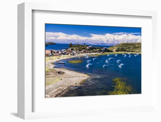 Harbour on Lake Titicaca at Challapampa Village on Isla Del Sol (Island of the Sun), Bolivia-Matthew Williams-Ellis-Framed Photographic Print