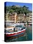 Harbour, Portofino, Liguria, Italy-Richard Ashworth-Stretched Canvas