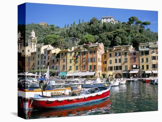 Harbour, Portofino, Liguria, Italy-Richard Ashworth-Stretched Canvas