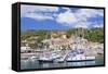 Harbour, Rio Marina, Island of Elba, Livorno Province, Tuscany, Italy, Mediterranean-Markus Lange-Framed Stretched Canvas