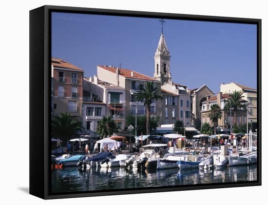 Harbour, Sanary-Sur-Mer, Var, Cote d'Azur, Provence, France, Mediterranean-David Hughes-Framed Stretched Canvas