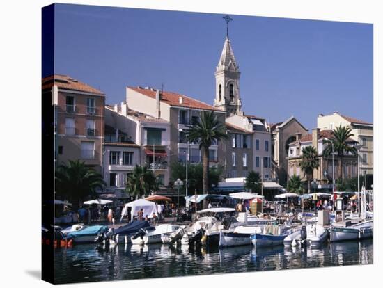 Harbour, Sanary-Sur-Mer, Var, Cote d'Azur, Provence, France, Mediterranean-David Hughes-Stretched Canvas