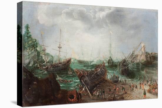 Harbour Scene, C. 1615-Adam Willaerts-Stretched Canvas