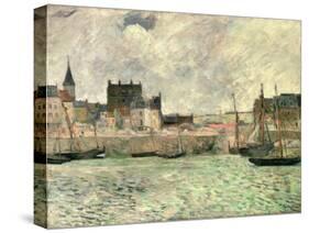 Harbour Scene, Dieppe, C.1881-85-Paul Gauguin-Stretched Canvas