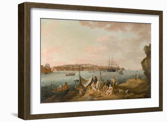 Harbour Scene, Malta-Anton Schranz-Framed Giclee Print
