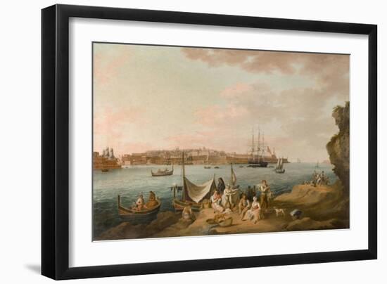 Harbour Scene, Malta-Anton Schranz-Framed Giclee Print