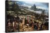 Harbour Scene with Christ Preaching, 1598-Jan Brueghel the Elder-Stretched Canvas