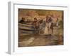 Harbour Scene with Fishermen-Robert Jobling-Framed Giclee Print