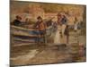 Harbour Scene with Fishermen-Robert Jobling-Mounted Giclee Print