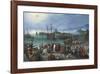 Harbour Scene with St. Paul's Departure from Caesarea-Pieter Bruegel the Elder-Framed Premium Giclee Print