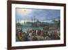 Harbour Scene with St. Paul's Departure from Caesarea-Pieter Bruegel the Elder-Framed Premium Giclee Print